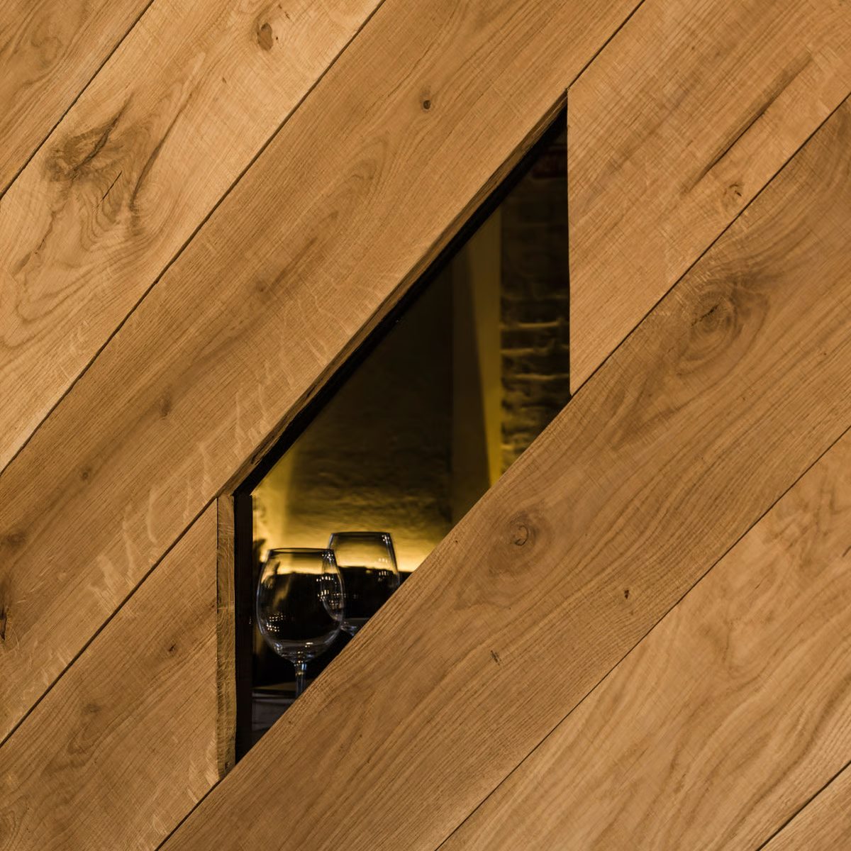 Detalle de la pared de madera